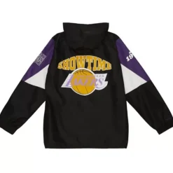 Men Mitchell & Ness Jackets & Outerwear-Team Origins Pullover Anorak Los Angeles Lakers