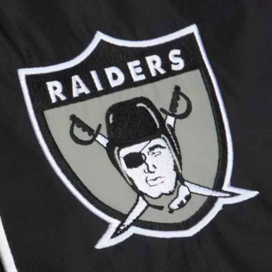 Men Mitchell & Ness Jackets & Outerwear-Team Origins Pullover Anorak Oakland Raiders