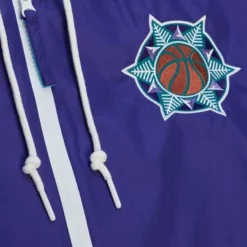 Men Mitchell & Ness Jackets & Outerwear-Team Origins Pullover Anorak Utah Jazz