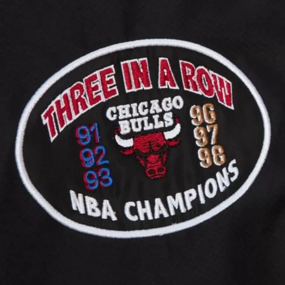 Men Mitchell & Ness Jackets & Outerwear-Team Origins Pullover Anorak Chicago Bulls