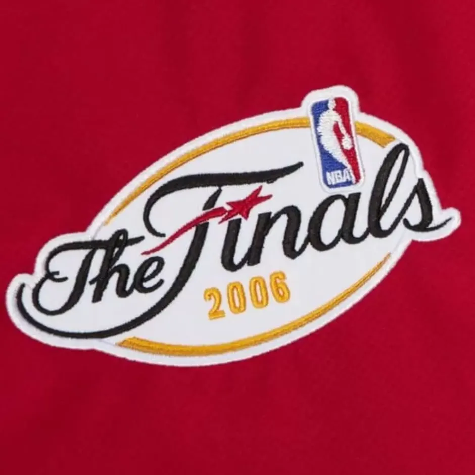 Men Mitchell & Ness Jackets & Outerwear-Team Origins Pullover Anorak Miami Heat