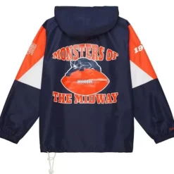 Men Mitchell & Ness Jackets & Outerwear-Team Origins Pullover Anorak Chicago Bears