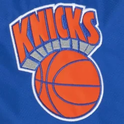 Men Mitchell & Ness Jackets & Outerwear-Team Origins Pullover Anorak New York Knicks