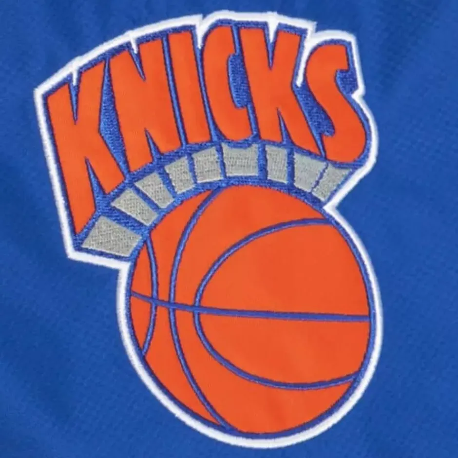 Men Mitchell & Ness Jackets & Outerwear-Team Origins Pullover Anorak New York Knicks
