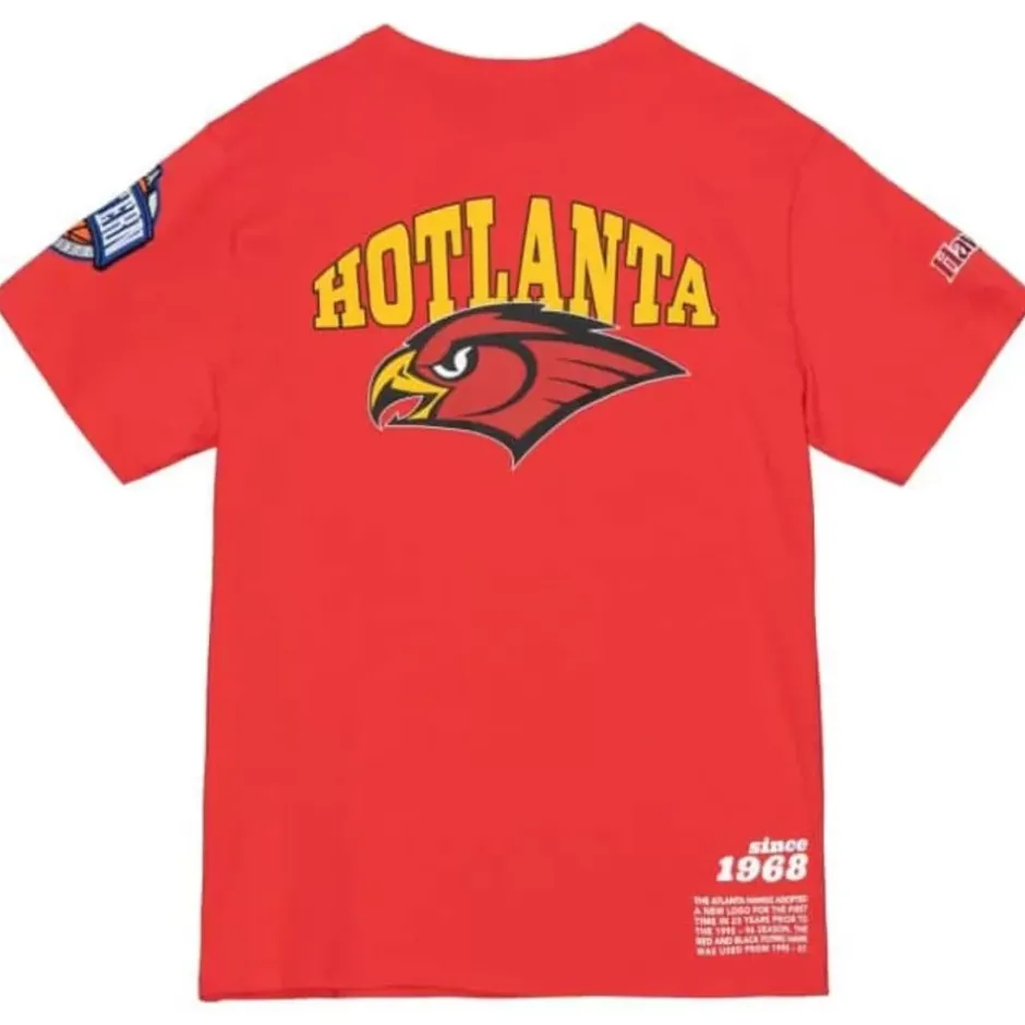 Men Mitchell & Ness T-Shirts & Tops-Team Origins S/S Top Atlanta Hawks