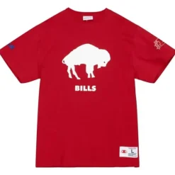 Men Mitchell & Ness T-Shirts & Tops-Team Origins S/S Top Buffalo Bills