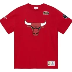 Men Mitchell & Ness T-Shirts & Tops-Team Origins S/S Top Chicago Bulls