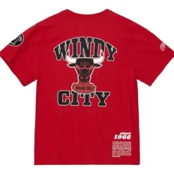 Men Mitchell & Ness T-Shirts & Tops-Team Origins S/S Top Chicago Bulls