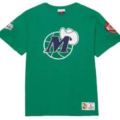 Men Mitchell & Ness T-Shirts & Tops-Team Origins S/S Top Dallas Mavericks