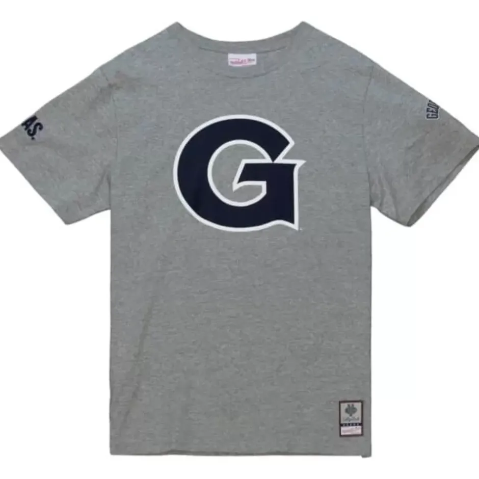 Men Mitchell & Ness T-Shirts & Tops-Team Origins S/S Top Georgetown University