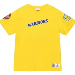 Men Mitchell & Ness T-Shirts & Tops-Team Origins S/S Top Golden State Warriors