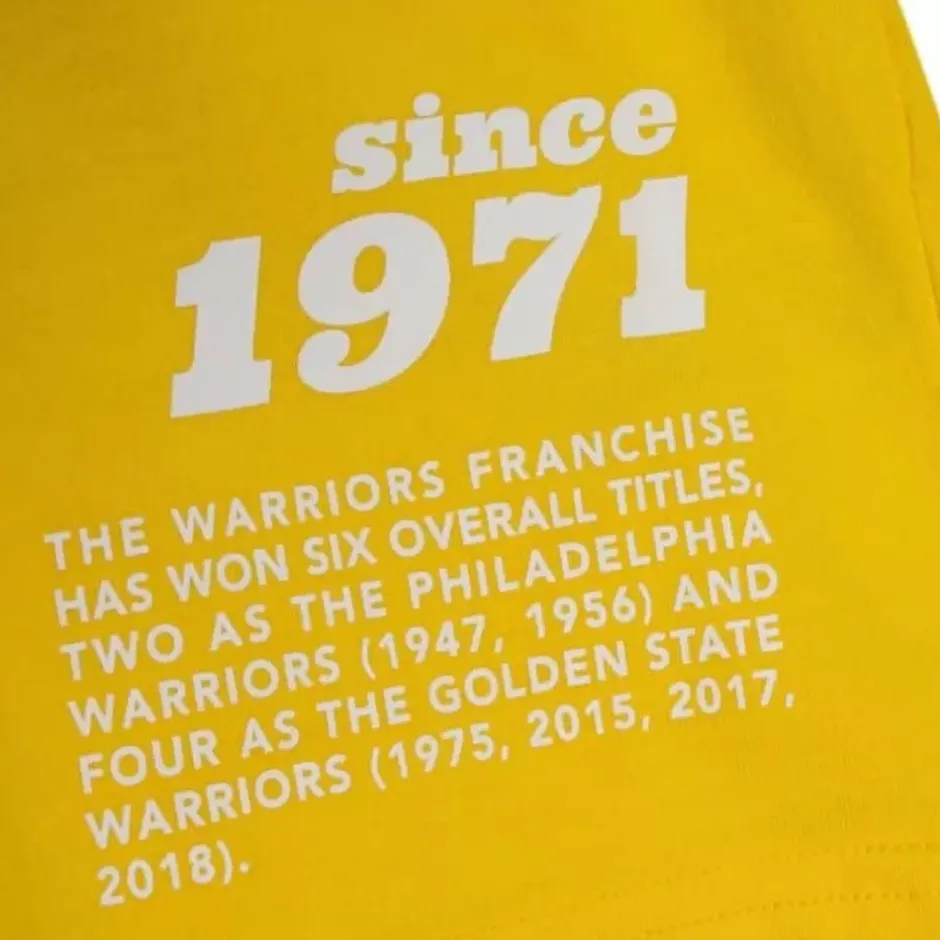 Men Mitchell & Ness T-Shirts & Tops-Team Origins S/S Top Golden State Warriors