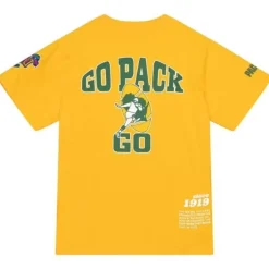 Men Mitchell & Ness T-Shirts & Tops-Team Origins S/S Top Green Bay Packers