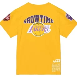 Men Mitchell & Ness T-Shirts & Tops-Team Origins S/S Top Los Angeles Lakers