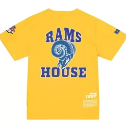 Men Mitchell & Ness T-Shirts & Tops-Team Origins S/S Top Los Angeles Rams