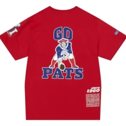 Men Mitchell & Ness T-Shirts & Tops-Team Origins S/S Top New England Patriots