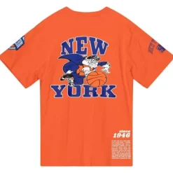 Men Mitchell & Ness T-Shirts & Tops-Team Origins S/S Top New York Knicks
