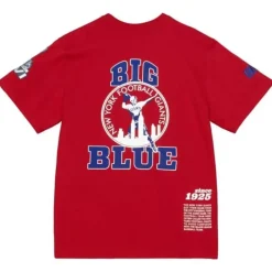 Men Mitchell & Ness T-Shirts & Tops-Team Origins S/S Top New York Giants