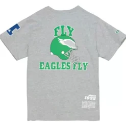 Men Mitchell & Ness T-Shirts & Tops-Team Origins S/S Top Philadelphia Eagles