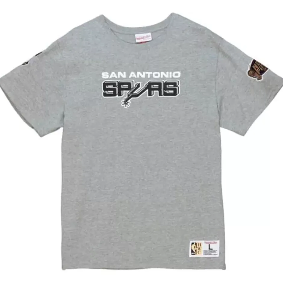 Men Mitchell & Ness T-Shirts & Tops-Team Origins S/S Top San Antonio Spurs