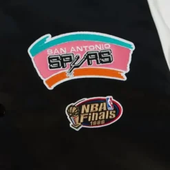 Men Mitchell & Ness Jackets & Outerwear-Team Origins Varsity Satin Jacket San Antonio Spurs