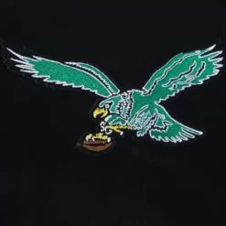 Men Mitchell & Ness Jackets & Outerwear-Team Origins Varsity Satin Jacket Philadelphia Eagles