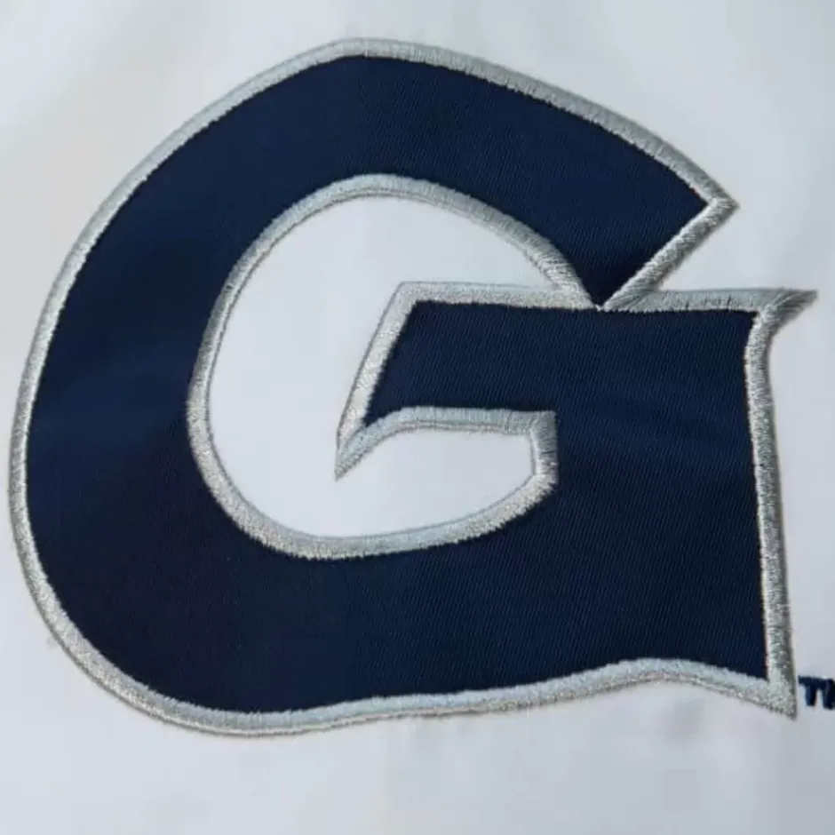 Men Mitchell & Ness Jackets & Outerwear-Team Origins Varsity Satin Jacket Georgetown University