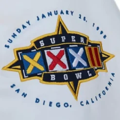 Men Mitchell & Ness Jackets & Outerwear-Team Origins Varsity Satin Jacket Denver Broncos