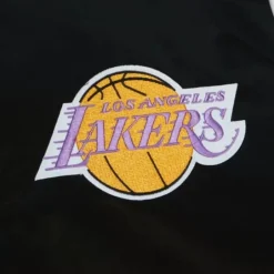 Men Mitchell & Ness Jackets & Outerwear-Team Origins Varsity Satin Jacket Los Angeles Lakers