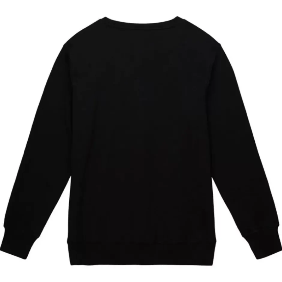 Men Mitchell & Ness Hoodies & Sweatshirts-Team Wordmark 1 Crew Pittsburgh Steelers