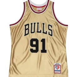 Mitchell & Ness Nba Swingman-75Th Anniversary Gold Swingman Dennis Rodman Chicago Bulls 1997-98 Jersey