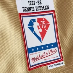 Mitchell & Ness Nba Swingman-75Th Anniversary Gold Swingman Dennis Rodman Chicago Bulls 1997-98 Jersey