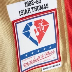 Mitchell & Ness Nba Swingman-75Th Anniversary Gold Swingman Isiah Thomas Detroit Pistons 1982-83 Jersey
