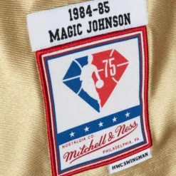 Mitchell & Ness Nba Swingman-75Th Anniversary Gold Swingman Magic Johnson Los Angeles Lakers 1984-85 Jersey