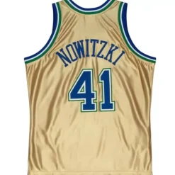 Mitchell & Ness Nba Swingman-75Th Anniversary Gold Swingman Dirk Nowitzki Dallas Mavericks 1998-99 Jersey