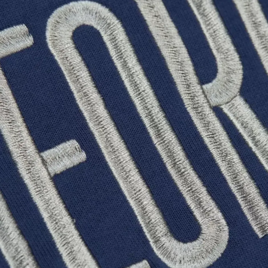 Men Mitchell & Ness Hoodies & Sweatshirts-There And Back Fleece Crew Georgetown University