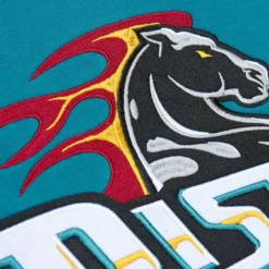 Men Mitchell & Ness Hoodies & Sweatshirts-There And Back Fleece Crew Detroit Pistons