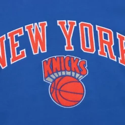 Men Mitchell & Ness Hoodies & Sweatshirts-There And Back Fleece Crew New York Knicks