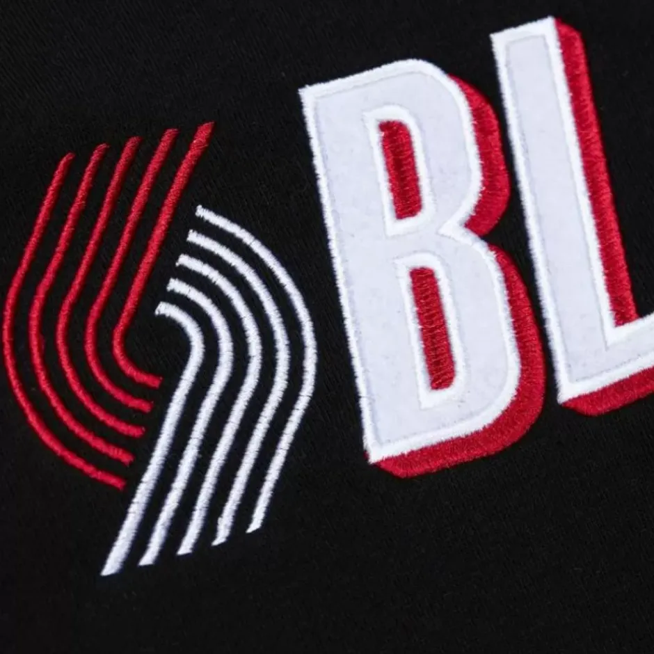 Men Mitchell & Ness Hoodies & Sweatshirts-There And Back Fleece Crew Portland Trail Blazers