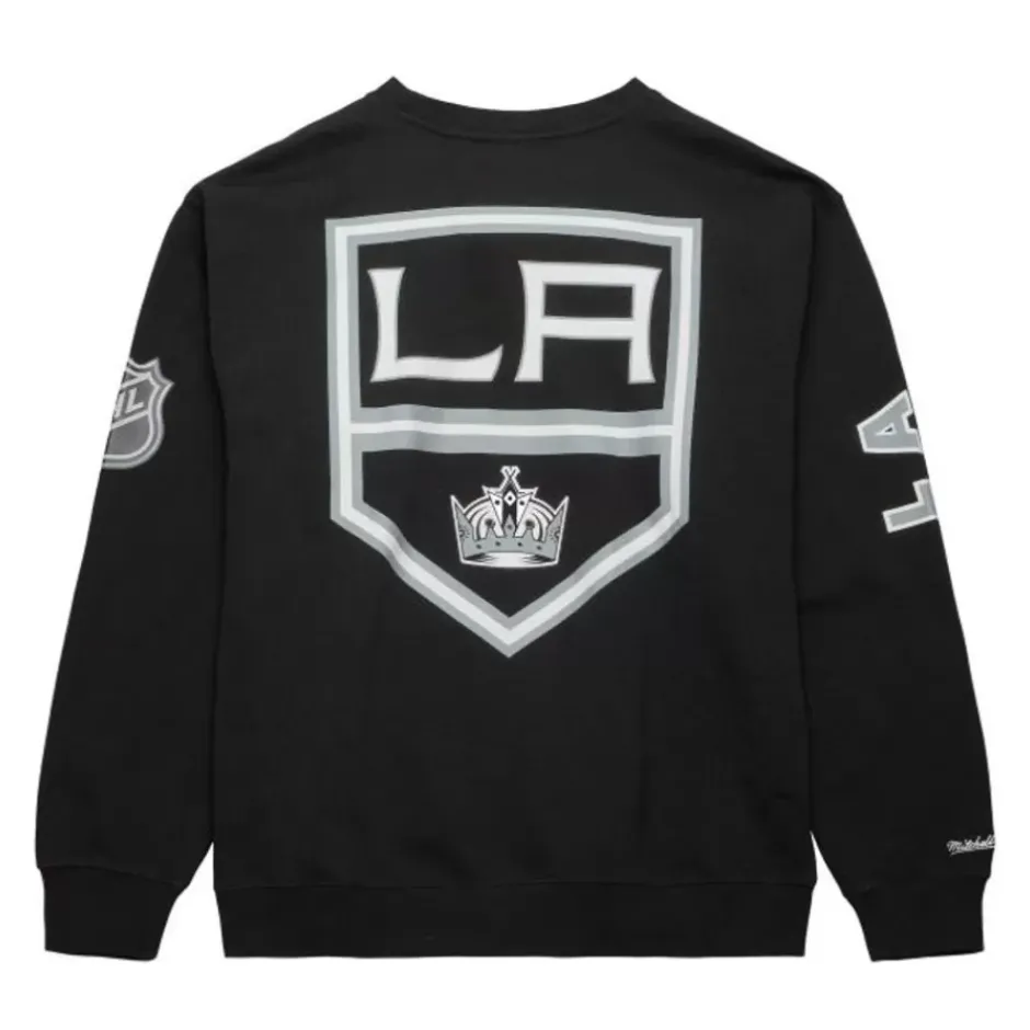 Men Mitchell & Ness Hoodies & Sweatshirts-There And Back Fleece Crew Current Logo Los Angeles Kings