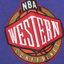 Men Mitchell & Ness Hoodies & Sweatshirts-There And Back Fleece Crew Utah Jazz