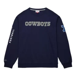 Men Mitchell & Ness Hoodies & Sweatshirts-There And Back Fleece Crew Dallas Cowboys