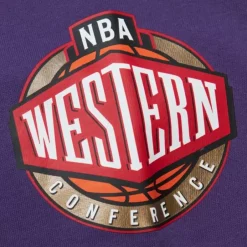 Men Mitchell & Ness Hoodies & Sweatshirts-There And Back Fleece Crew Los Angeles Lakers