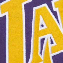 Men Mitchell & Ness Hoodies & Sweatshirts-There And Back Fleece Crew Los Angeles Lakers