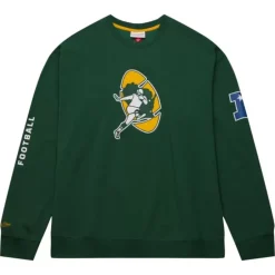 Men Mitchell & Ness Hoodies & Sweatshirts-There And Back Fleece Crew Green Bay Packers