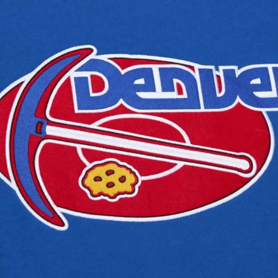 Men Mitchell & Ness Hoodies & Sweatshirts-There And Back Fleece Crew Denver Nuggets