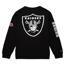 Men Mitchell & Ness Hoodies & Sweatshirts-There And Back Fleece Crew Oakland Raiders