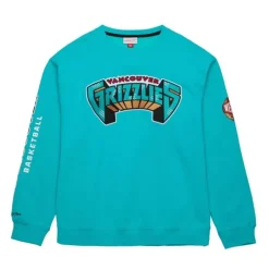 Men Mitchell & Ness Hoodies & Sweatshirts-There And Back Fleece Crew Vancouver Grizzlies