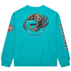 Men Mitchell & Ness Hoodies & Sweatshirts-There And Back Fleece Crew Vancouver Grizzlies