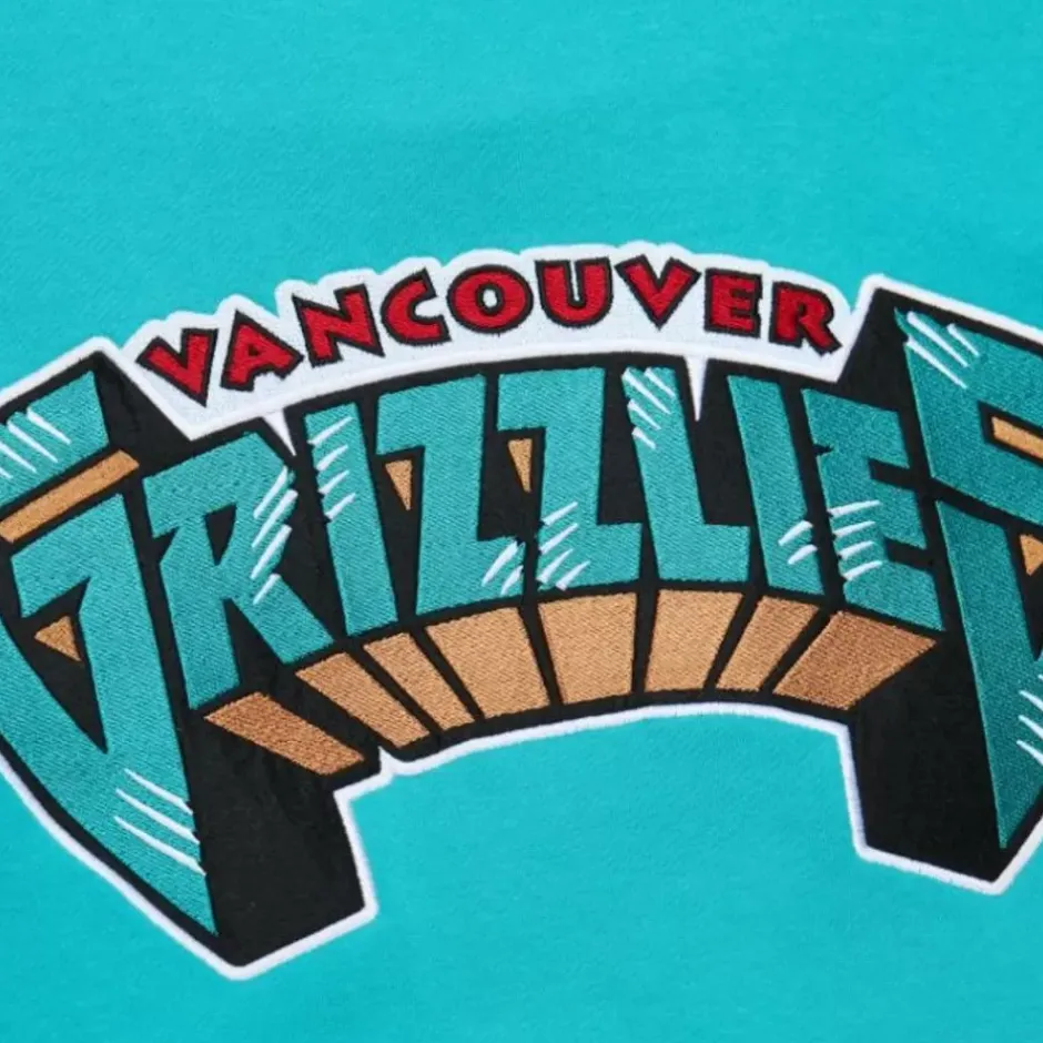 Men Mitchell & Ness Hoodies & Sweatshirts-There And Back Fleece Crew Vancouver Grizzlies